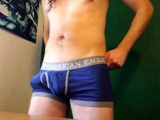 Thrusting my cock into my toy